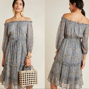 Anthropologie Kira Off Shoulder Peasant dress